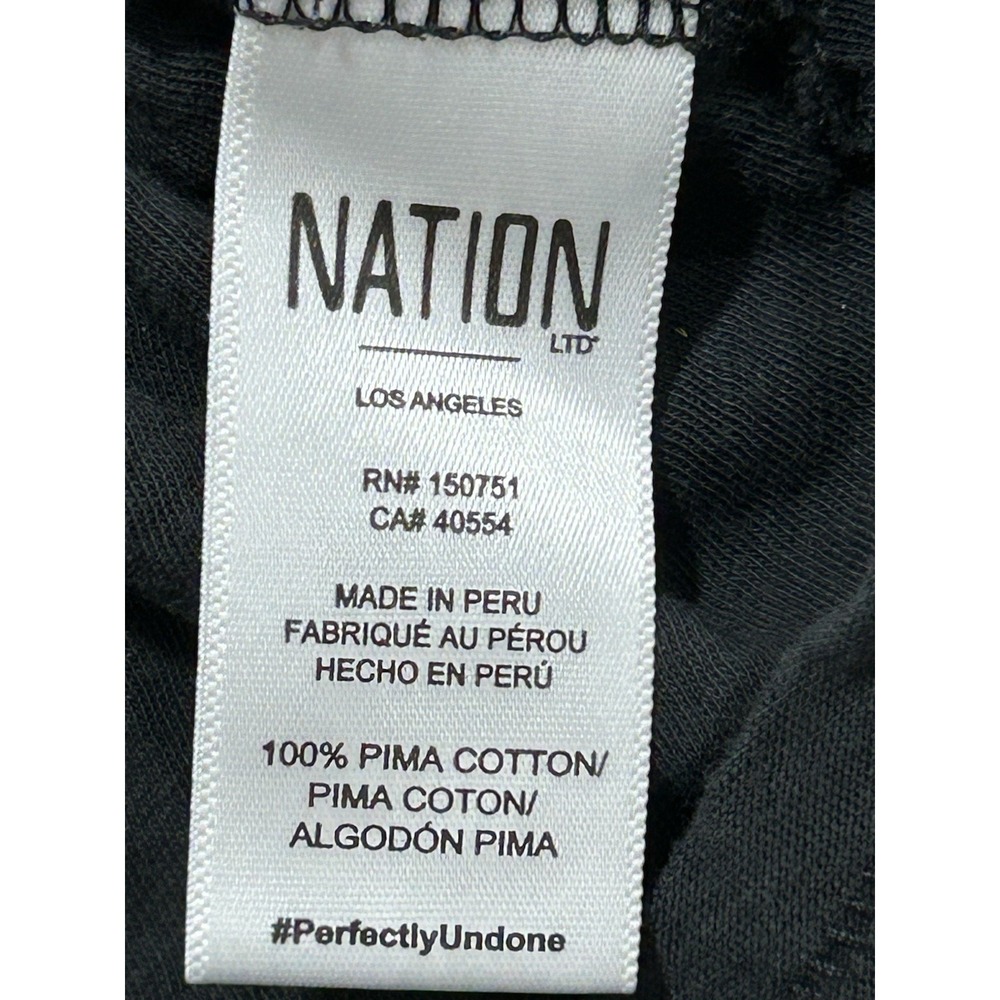 Anthropologie Nation Women's XL Emilia Drama Sleeve V-Neck Top Black - Picture 7 of 9